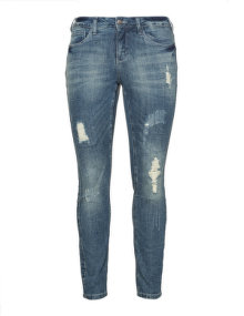 Zizzi Distressed Sanna slim fit jeans Blue