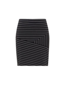 Adia Striped jersey skirt Black / Grey