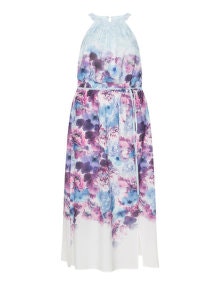Samya Tie waist floral maxi dress  White / Multicolour