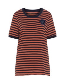 Open End Striped t-shirt Orange / Dark-Blue