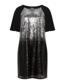 Studio 8 Short sequin dress Silver / Black