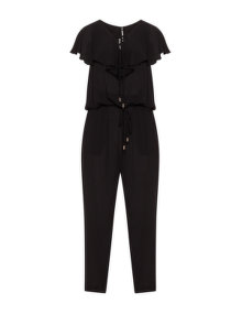 Mat Ruffle jumpsuit Black