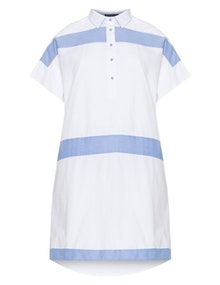 Apart Striped long blouse White / Light-Blue