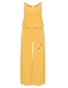 Mat Tie belt jumpsuit Yellow