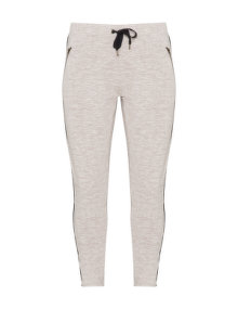 Zizzi Marl jersey jogging bottoms Beige / Mottled