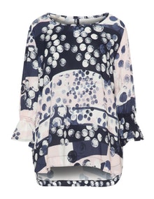Jean Marc Philippe Printed gathered sleeve top Multicolour