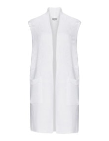 Yoona Long sleeveless cardigan White