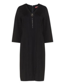 Marina Rinaldi Sport Jersey zip dress Black