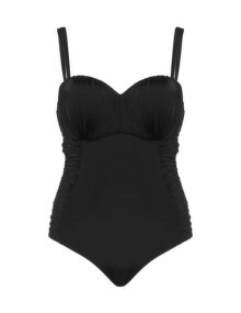 Robyn Lawley Gathered swimsuit Black