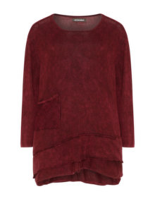 Amandine Used look jumper Bordeaux-Red