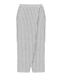 Grizas Striped linen trousers White / Black