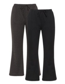Simply Be Set of 2 bootcut trousers Black / Anthracite