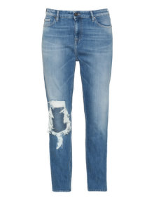 Fox Factor Slim fit distressed look jeans Blue