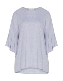 LOST INK Bell sleeves t-shirt Grey