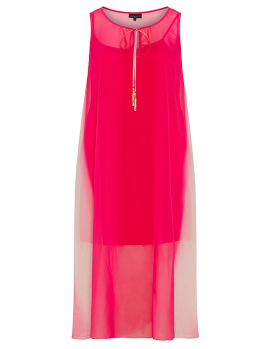 Live Unlimited London Layered ombré dress Pink / White