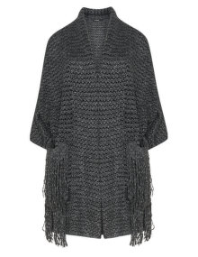 Mat Metallic houndstooth cardigan  Anthracite / Silver