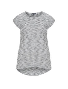 Samya Marl knit top Light-Grey / Black