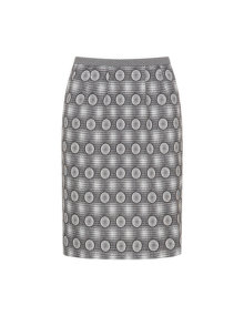 Karin Paul Monochrome jacquard skirt Black / White