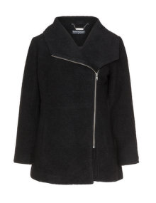 Manon Baptiste Judith woven biker jacket Black