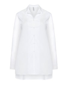 Salon de the Dipped hem shirt White