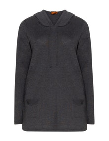 Aprico Fine knit hooded jumper Anthracite
