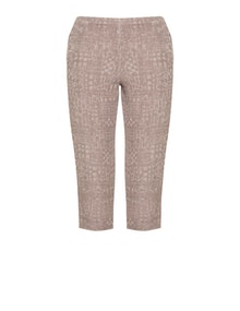 Elemente Clemente Cropped linen trousers Brown