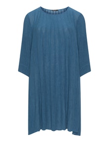 Grizas Crinkled silk blend dress Blue