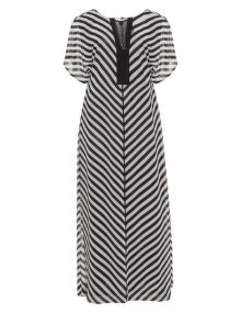 Mat Striped maxi dress Black / Beige