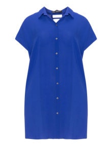 Doris Streich Short sleeve long blouse Blue