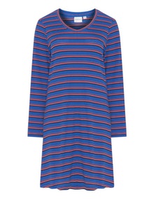 Junarose Striped A-line dress  Dark-Blue / Red