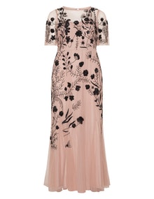 Lola Jade Beaded tulle gown Pink / Black