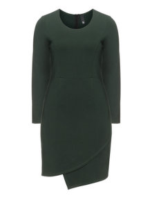 Manon Baptiste Asymmetric hem dress Dark-Green