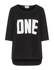 Club One Slogan t-shirt Black