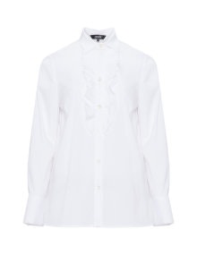 navabi Ruffled white shirt White