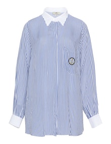 Jean Marc Philippe Patch detail striped blouse Blue / White