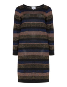 Zizzi Lurex knit dress  Black / Multicolour