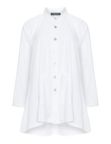 Transparente Cotton-blend A-line shirt  White