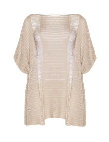 D Celli Wide mesh knit jumper  Beige