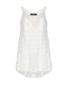 Zay Jersey and lace top White / Cream