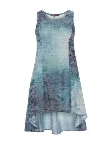 Exelle A-line burnout dress Blue / Turquoise