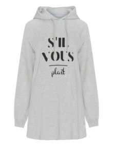 Zhenzi Long hooded sweatshirt Grey / Black