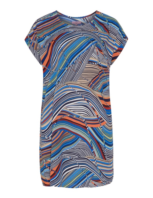 Velvet Pop Short wave print dress  Multicolour