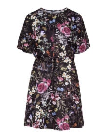 Simply Be Floral print dress  Black / Multicolour