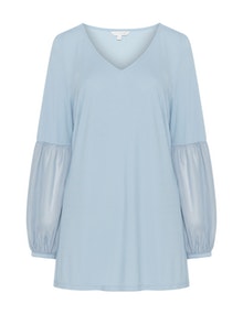 Baylis and May Chiffon sleeve blouse Blue