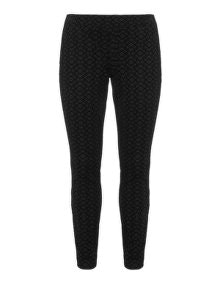 NYDJ Flock effect trousers Black