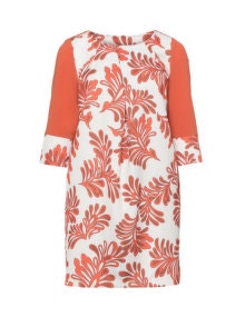 Rossetto and Cioccolato Printed tunic  Orange / Cream