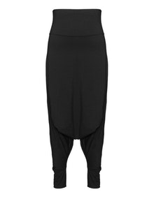 Boris Cotton blend harem trousers Black