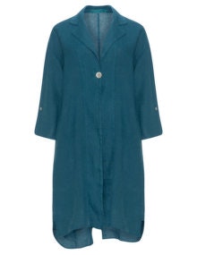 Mes Soeurs Et Moi Oversized linen coat Petrol