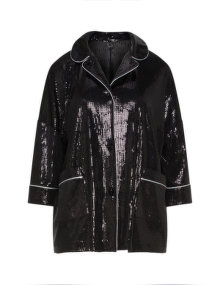 Yoek Sequin pyjama jacket Black / Silver