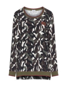 Kj Brand Camouflage sweatshirt Black / Khaki-Green